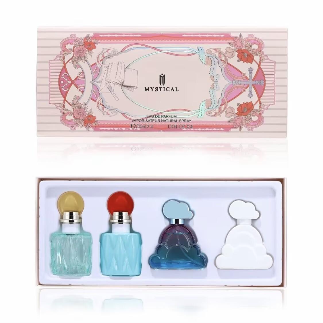 Cloud Series Perfume Gift Set - 30ml*4(1.OFL.OZ.*4) - Floral Musk Fragrance Collection - with Rich Floral& Soft Musk Notes - Travel Perfume - Gentle & Attractive, Perfect for Casual Formal Wear - pheromone perfume - ok perfume