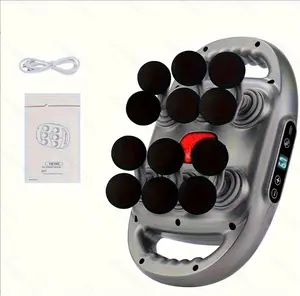 12-Head Massage Gun Set, Deep Tissue Massager with 9 Modes & Levels, Muscle Massager Pain Relief, Percussion Massage Gun for Back/Shoulders/Legs/Waists (Black, 12-Head)