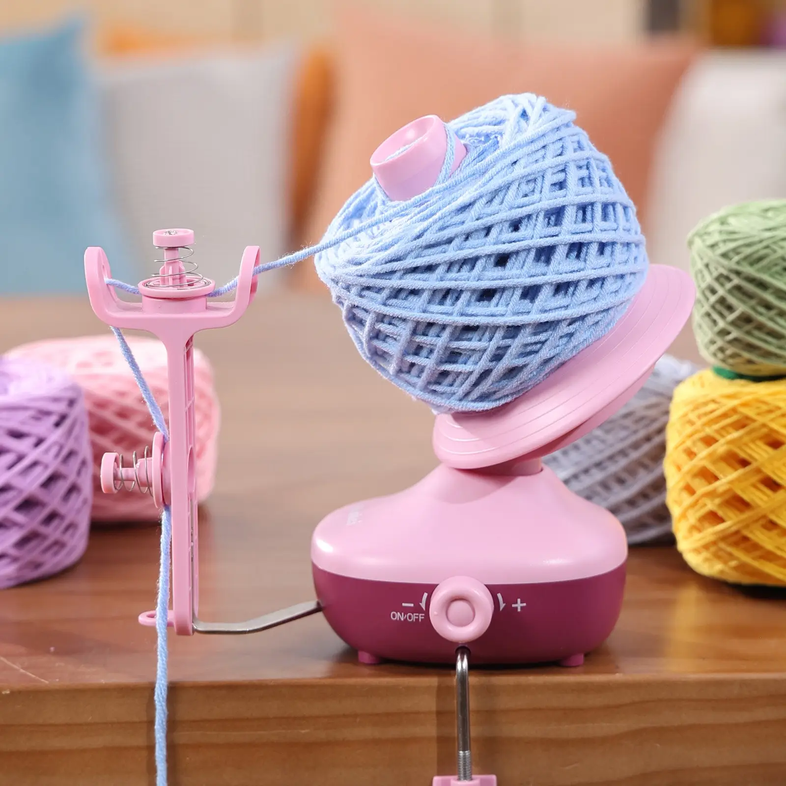 Electric Yarn Winder for Crocheting & Knitting, Compact Yarn Cake Winder with Stepless Speed Strong Tension, Automatic Yarn Spinner Wool Winder, Ideal