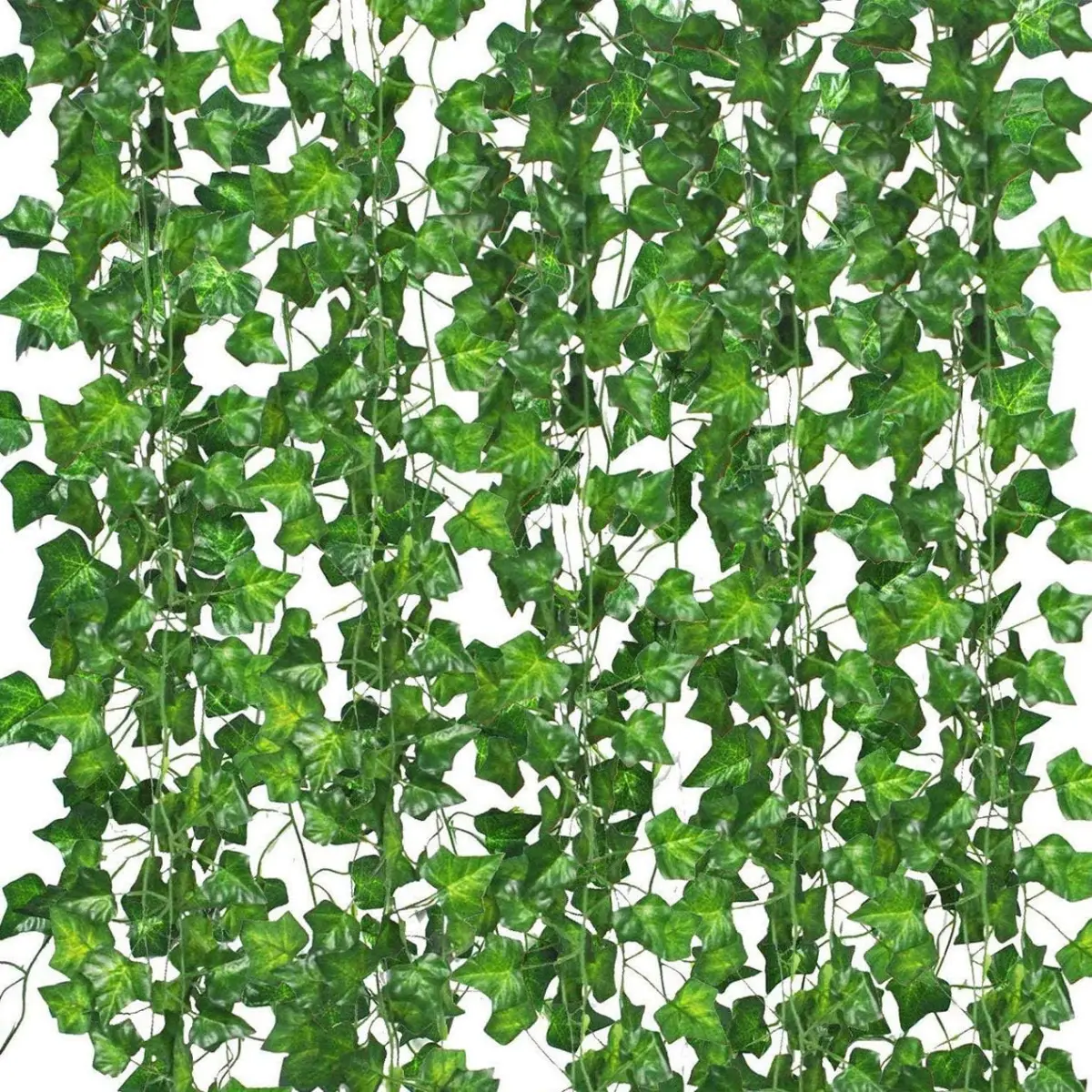 12 Pack Fake Vines for Room Decor Artificial Ivy Garland with Clip Green Flowers Hanging Plants Greenery Leaves Bedroom Aesthetic Decor Wall Wedding