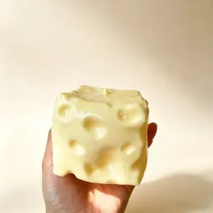 New Square Cheese-Shaped Fidget Toy - Ultra-Soft Moldable Coconut Oil Squeeze Sensory Toy for Stress Relief, All-Ages Daily Entertainment