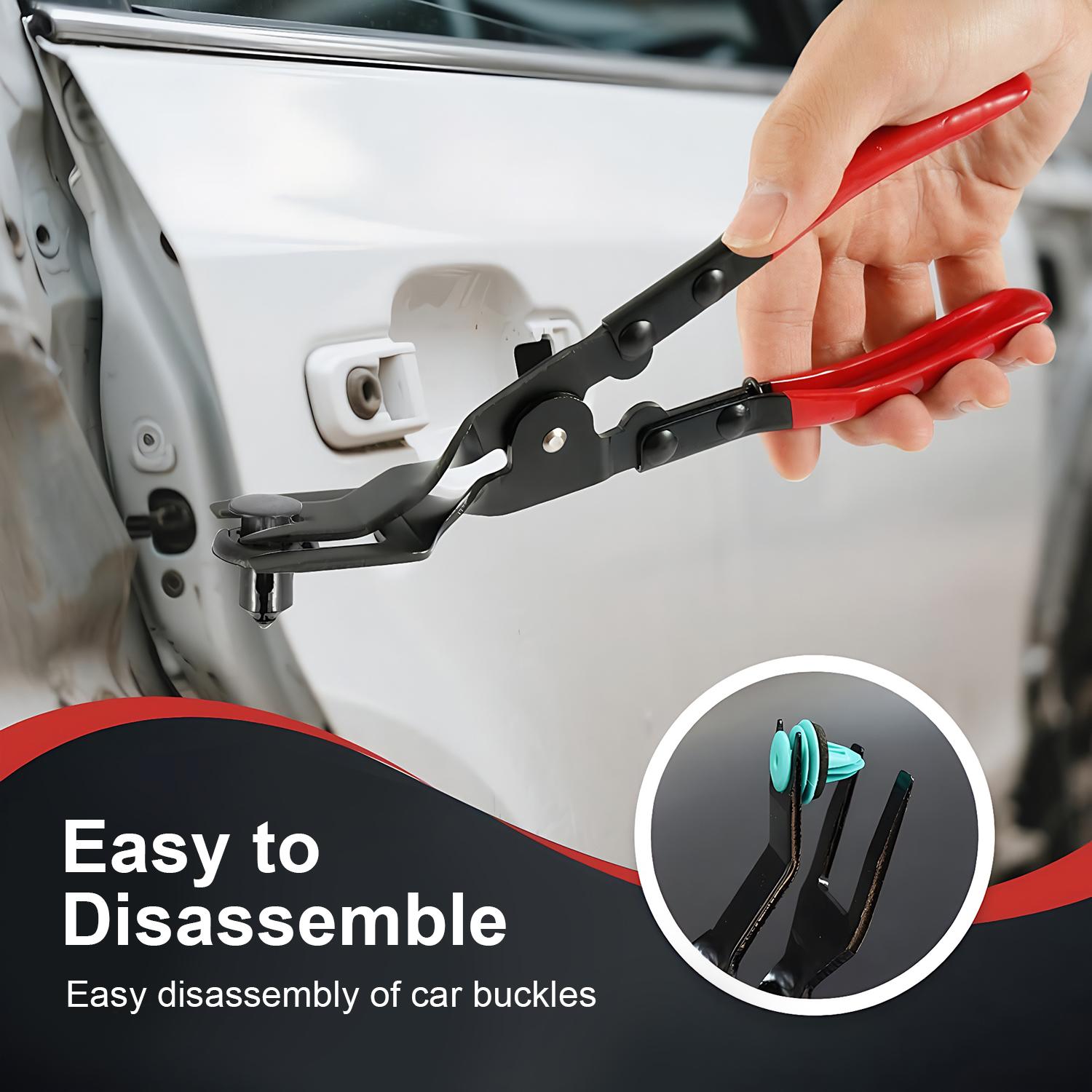 Universal Panel Clip Removal Pliers, Push Pin Panel Remover Tool, Automotive Upholstery Fastener Clip Pliers for Car Door Panel, Dashboard & Bumper Trim Removal
