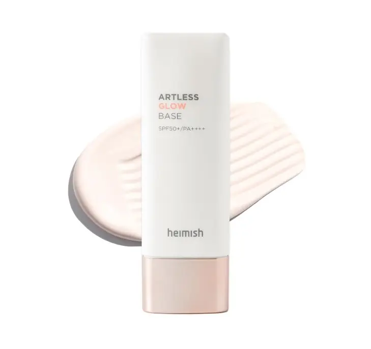 HEIMISH Artless Glow Base 1.35fl.oz/40ml, Multipurpose Makeup Base, Primer, Highlighter, Tone Up Sunscreen for face, Lightweight, Non-greasy, Hydrating, Natural Finish with SPF 50+ PA++++