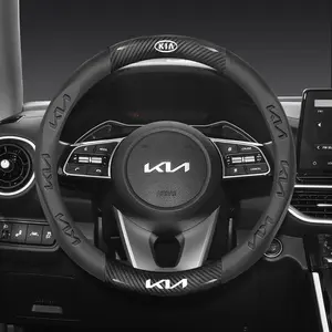 Carbon Fiber Steering Wheel Cover for Kia Kn Sportage R Stinger Sorento Ceed Cerato Forte Niro Soul Telluride Gt Line Accessories Car Covers