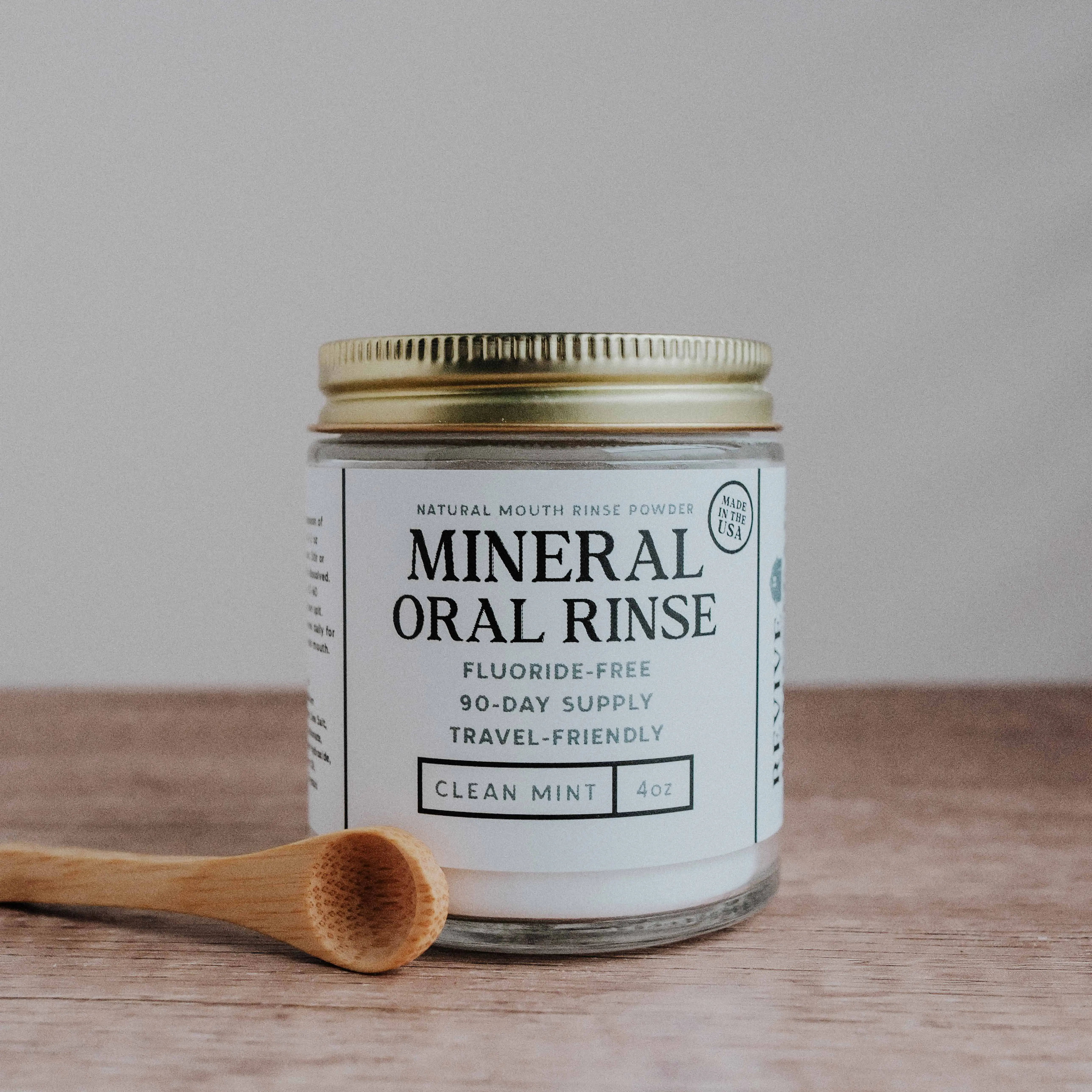Mineral Oral Rinse Powder – 90+ Uses, with Xylitol & Sea Salt - Fresh Mint - Natural Mouthwash Alternative - Eco-Friendly & Fluoride-Free