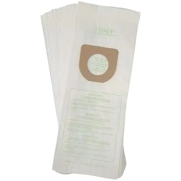 12 Type Y Paper Bags For Hoover Windtunnel, Tempo, Power Drive, Dimension, Dirt Finder, Autodrive, Select Turbopower, Powermax, Breathe Easy Caddy Vac Upright Vacuum Cleaner. Fits Type Z Made in USA