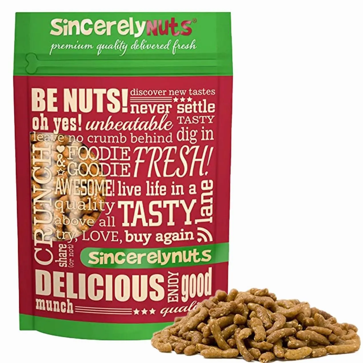 Sincerely Nuts Honey Sesame Sticks Snacks, 3lb - Kosher Certified - Crunchy Toasted Honey Sesame Seed Crackers for Trail Mix & Soup