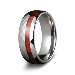 Tungsten Wood Ring |The Colonel |GentleBands| 8Mm Width, Hammered Texture, Comfort Fit | Men'S Wedding Bands