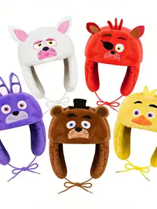 New Multi-Element Cartoon Embroidered Cute Ear Fluffing Lei Feng Hat for Men and Women - Popular Skiing, Sports, Outdoor Fuzzy Anti-Freeze Hat Embroidered Cap