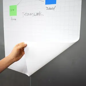 15 Pack 31.5 x 24 Inch Static Dry Erase Sheets White Board Wallpaper Line Dry Erase Sticker for Wall