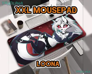 Loona from Helluva Boss Jumbo XXL Mousepad Playmat Gamer Girl Setup Essential | Aesthetic Desk Decor | Kawaii Accessories | Gift for Her