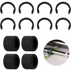 12 count Rubber Roller Replacement for Cricut Maker 3, Rubber Roller Set with Fixed Clamp Ring,Rubber Wheel for Cricut Maker (12PCS)