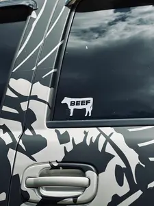 BEEF Sticker, 2-Pack Options (20 colors) Custom Decal, Bumper Sticker, Window Graphic, Car, Truck, SUV, DIY