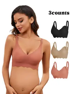 Women's Maternity Nursing Bra Set, Front Button Design, Comfortable Breastfeeding Support, Casual Style, All Season Wear, Maternity Bras, Pregnancy Maternity Bra