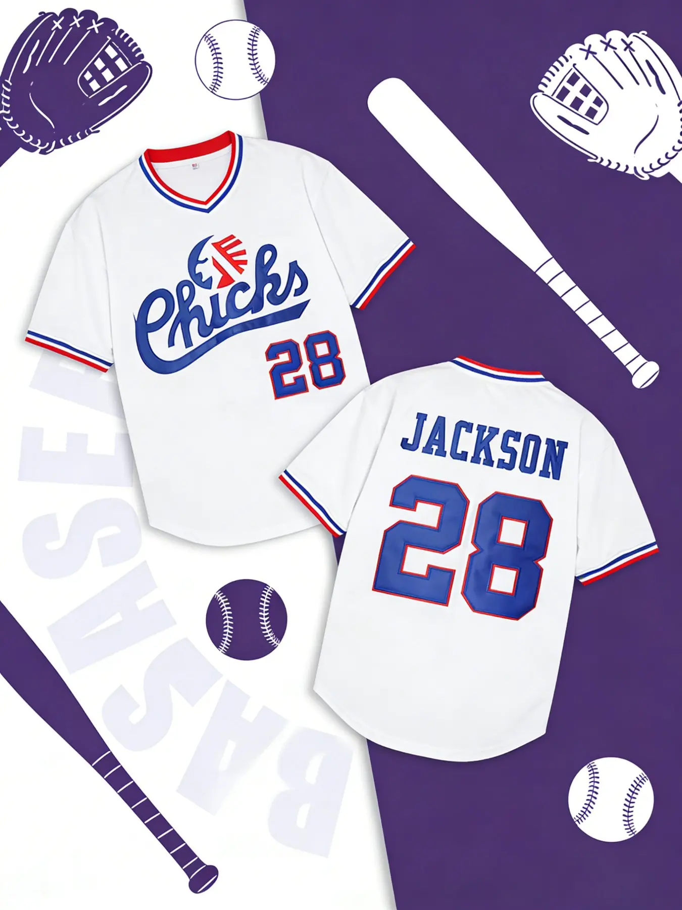 Baseball Jersey No. 28 Classic Throwback Jersey Sports Shirt, Quick-Dry Short Sleeves, High-Quality Experience, Customizable Field Style, Vintage Baseball Jersey, Casual Sports Jersey, Quick Drying Tops