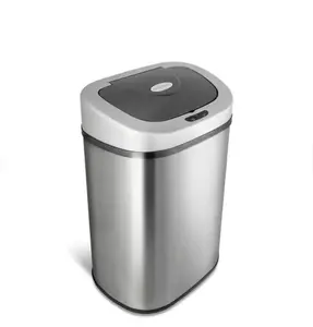 NINESTARS 21.1-gallon Motion Sensor Stainless Steel Trashcan DZT-80-4