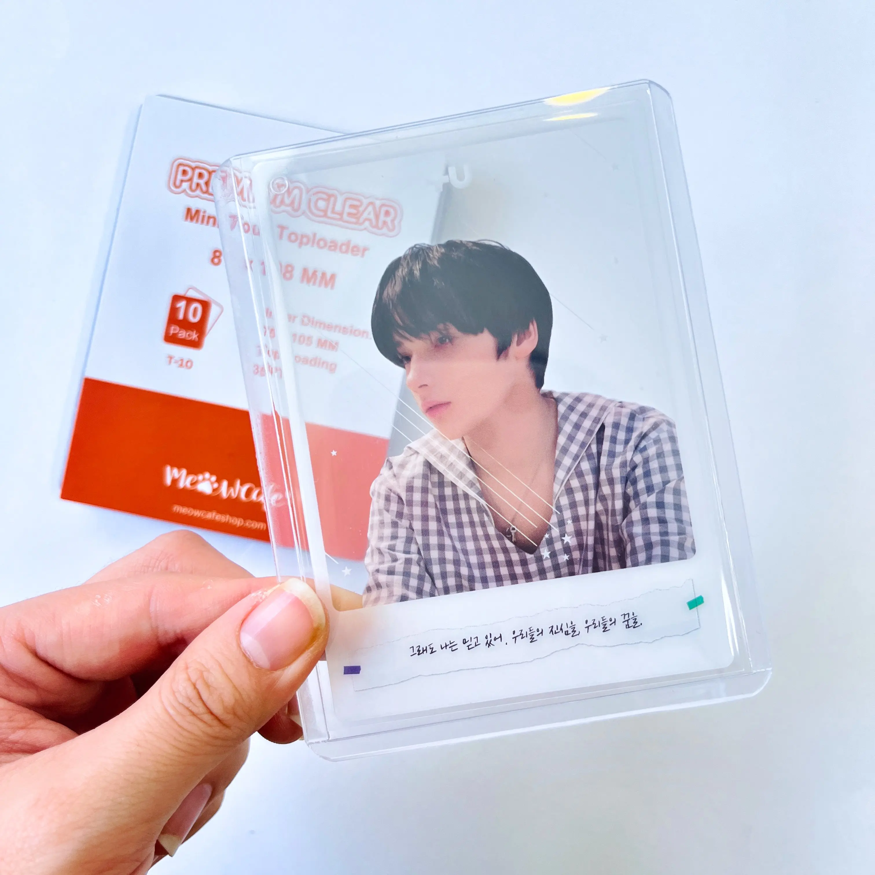 Meowcafe [81 x 108 Mini Tour] - Premium Clear Toploader - Fit 70x100mm Mini Tour PC with 73x103mm Sleeve