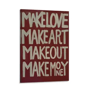 Make Love Art Canvas Wall Decoration Poster, Home Room Office Bedroom Wall Decoration