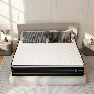 Summer Garden 12/14 Inch Hybrid Mattress in a Box,T/F/Q/K  Size - Medium Firm Memory Foam, Skin-Friendly Back Pain Relief, Easy Setup, Sweet Dream Bedding