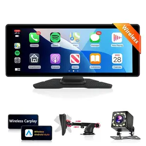 10.26 Inch Wireless Car Video Player, Car Radio with Wireless Android Auto & Bluetooth-compatible, HD Touchscreen Carplay Screen, Car Display Screen, GPS, Siri, HD Backup Camera for Dashboard, Men Gifts