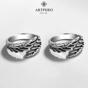 ARTPHRO Angel Wings Couple Promise Ring – Adjustable, Non-Fading, Perfect Gift for Engagement or Valentine’s Day