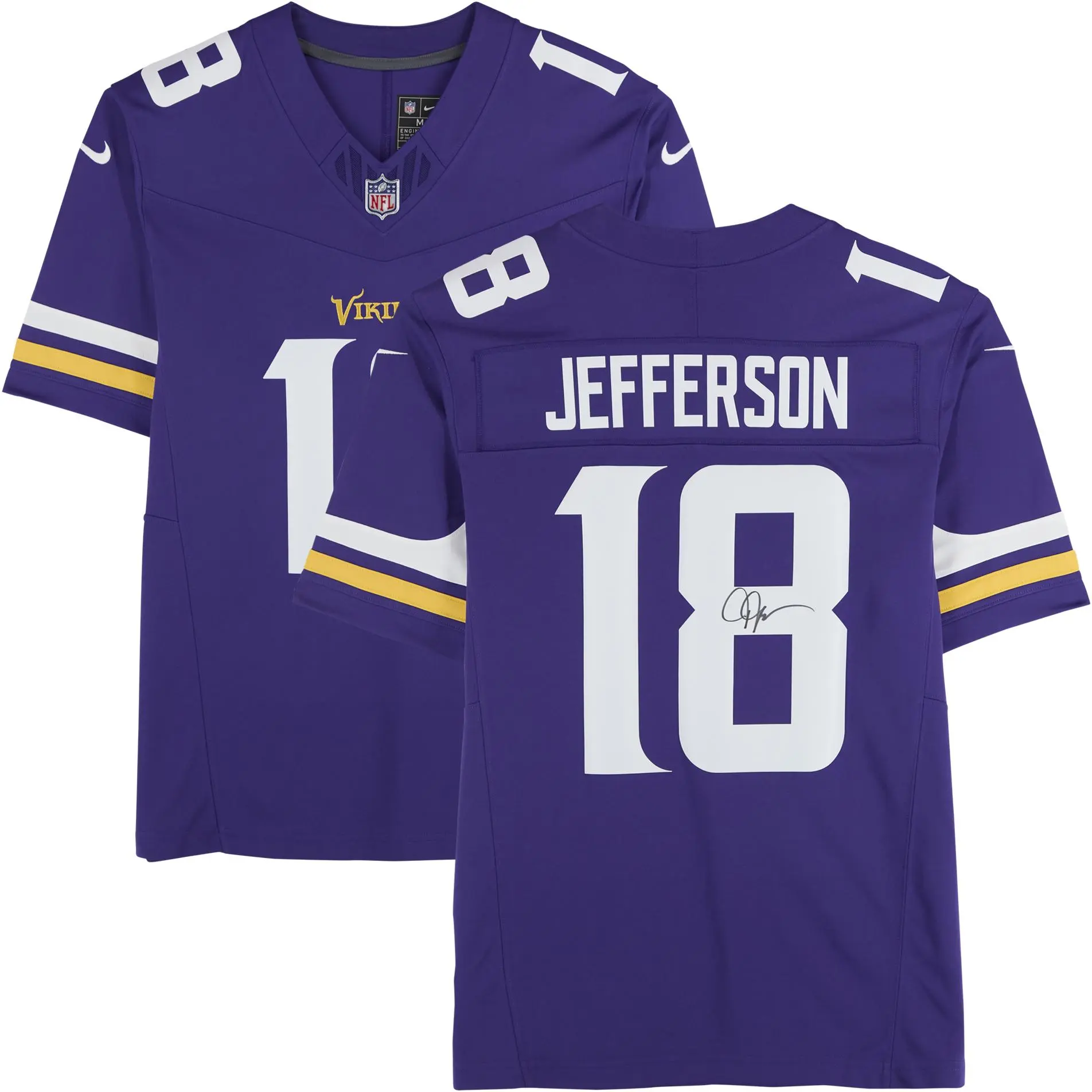 Justin Jefferson Minnesota Vikings Autographed Purple Nike Vapor Fuse Limited Jersey - Fanatics Authentic Certified
