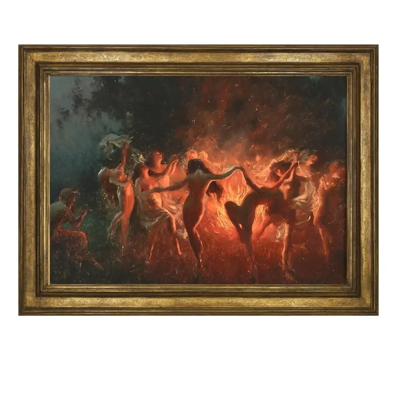 Devil's Dance - Witch's Dance Art Poster Unframed, Various colors Art Print, Fine Art Print! Vintage Art, Devil, Witch, Occult, Gothic, Painting, Dark Wall Art, Wall decor, Home Decor, Birthday Gift.