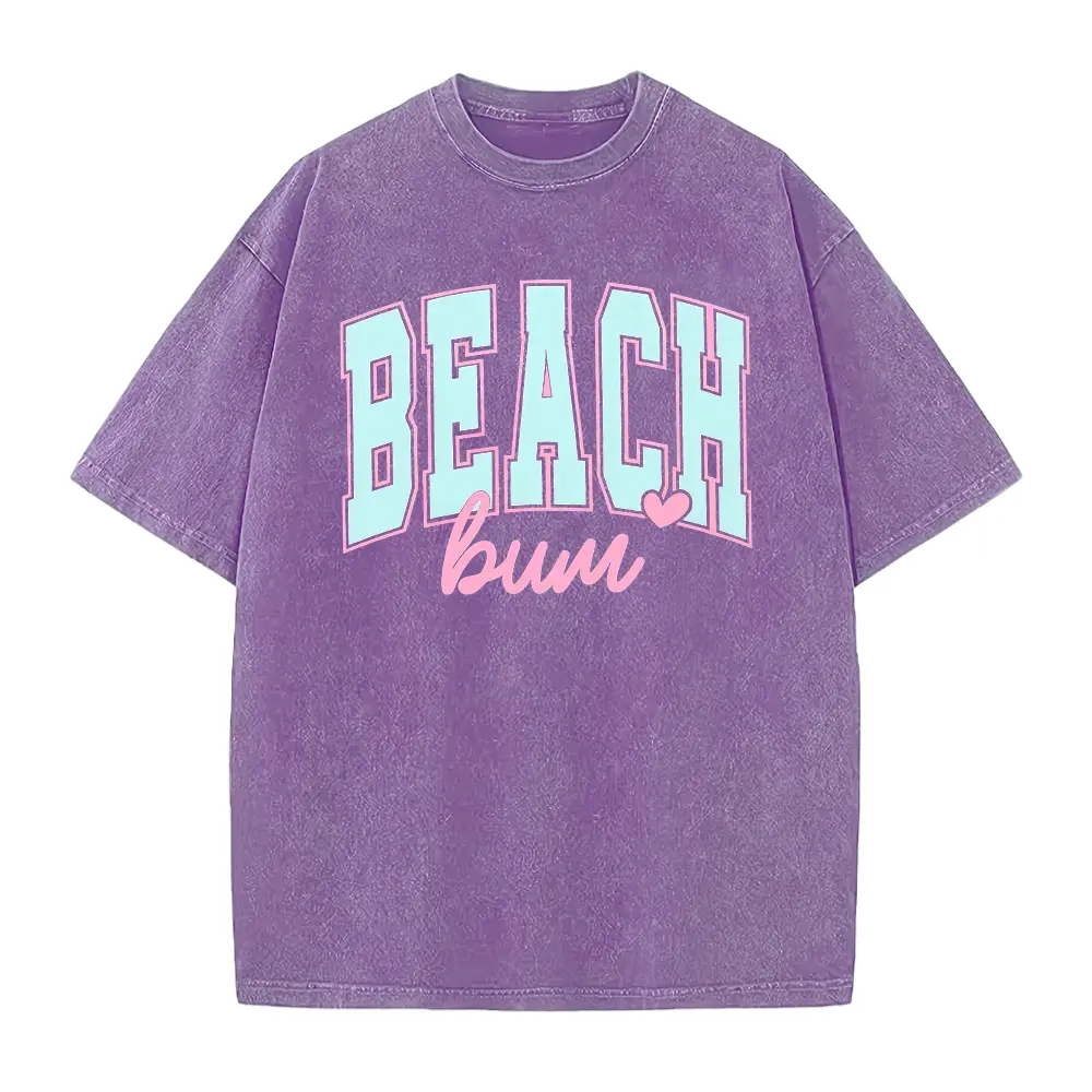 Washed T-shirt-Purple