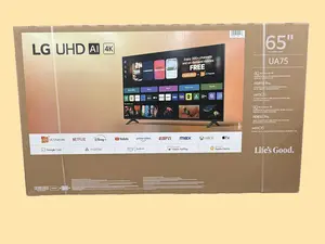 LG 65" 4K UHD UA75 AI Smart TV 65UA7500 with HDR10 Pro 350+ LG Channels 4K Upscaling Brilliant Detail for Home Entertainment