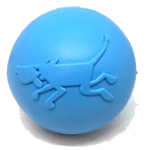 Wag Ball Ultra Durable Synthetic Rubber Chew Toy & Floating Retrieving Toy - Large - Blue