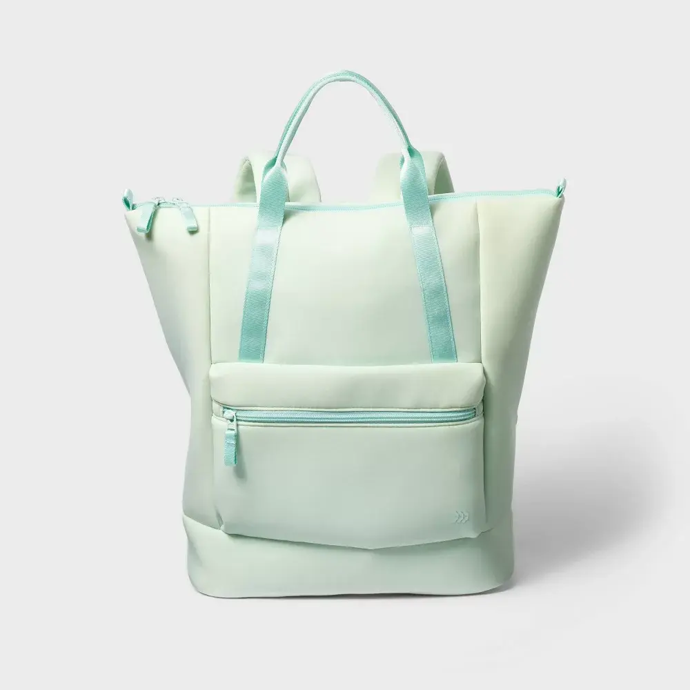 Faux Neoprene Tote Backpack - All in Motion Green