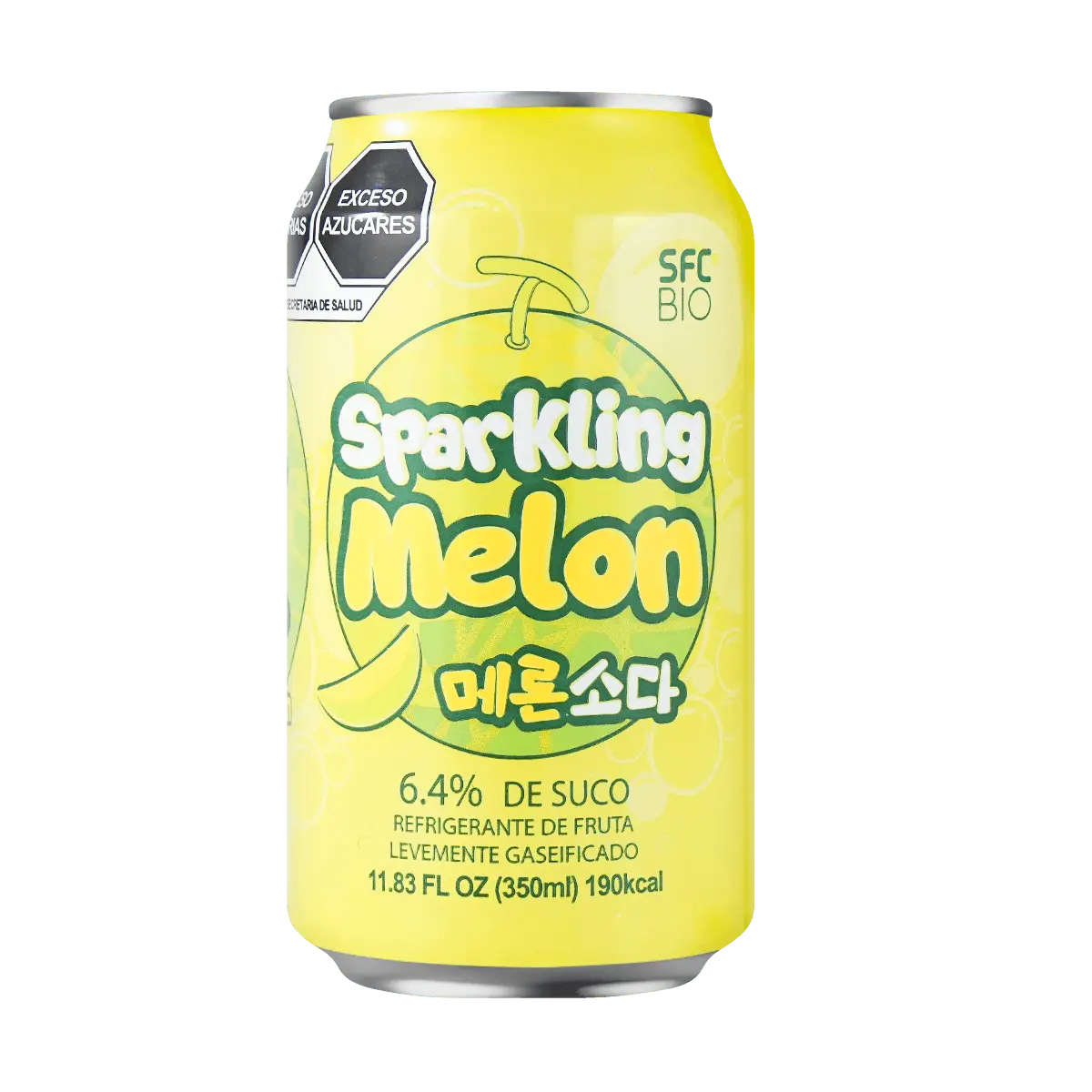 SFC Korean Melon Soda Sparkling Juice Drink 350ml - Refreshing Carbonated Fruit Beverage