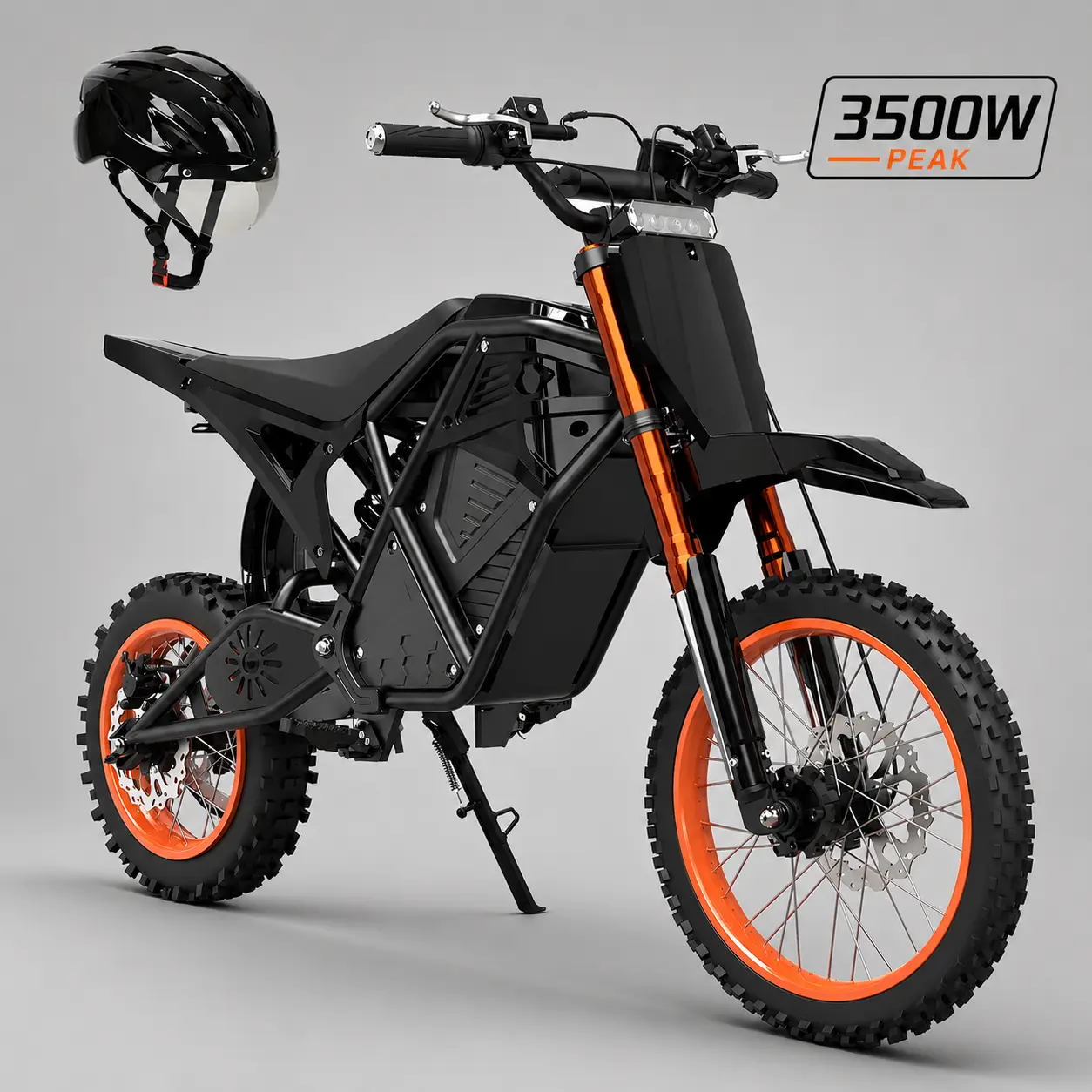 ESKUTE Nova Mini Electric Dirt Bike for Adults, 3500W Peak Mid-Drive High Torque Motor, 60-Mi Max Range, Dual-Seat All-Terrain Off-Road Leisure Cycling E-Bike