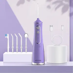 Cordless 300ML Water Dental Flosser with 4 Pressure Modes, 5 Jet Tips, Storage Bag, Ideal for Home Travel, Portable Oral Irrigator