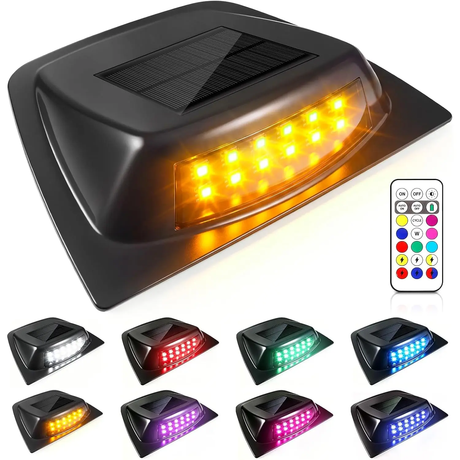 Wireless Solar Cab Lights for Trucks No Drill Roof Marker RGB