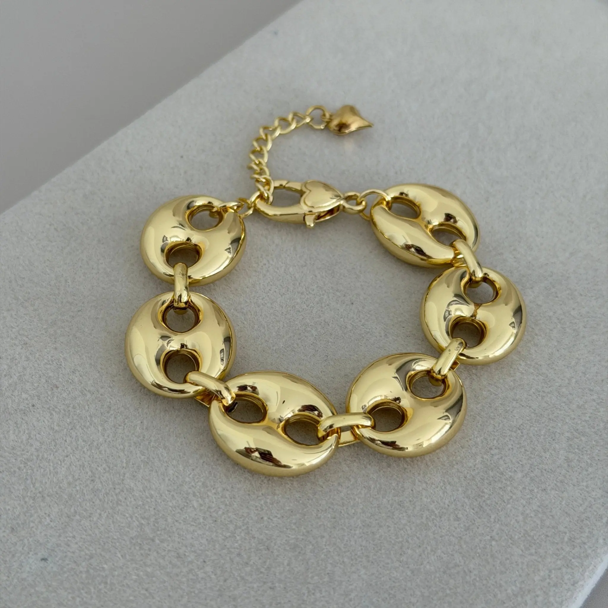 Hammered Link Chain Bracelet