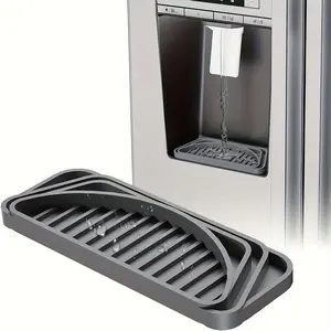 Refrigerator Drip Catcher Tray, 1 Count Water Dispenser Drip Tray, Splash-Proof Ice Protector and Water Dispenser Pan, Fridge Water Spill Pad, Catch Basin for Drainage and Water Splash Guard, Household Items, Splash Pads