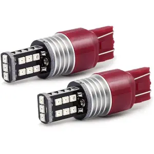 T20 7440 7443 LED Strobe  Lights Bulbs, Red Flashing Stop Lamps, W21W 7440LL 7443LL Strobe LED Taillights Replacement for , , SUVs,