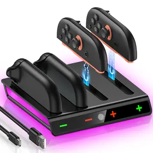 Charging Station for Switch 2 Controller, Charger Dock for Switch 2 Controller for Switch 2 with Ambient Light