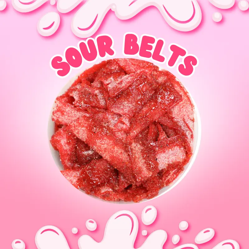 Sour Belts Enchilados 6 & 8oz – Mexican Spicy Sour Candy with Chamoy & Chili