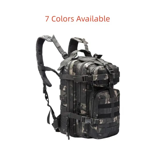 Men's 30L Tactical Backpack, 600D Nylon Military Style Compact Utility Rucksack with MOLLE System, Adjustable Straps, Water Resistant, Dustproof for Hiking, Camping, Tactical Backpacks, Hiking Backpacks