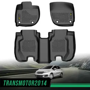 TPE Floor Mats Liners Fit for 2015-2020 Honda Fit 3D Molded TPE All-weather