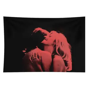 TV Girl French Exit & Who Really Cares Colorful Wall Tapestry with Brass Grommets, Room Decor, Teen Room Decor, Adorable Design Artwork Artistic Tapestry, College Dorm Essential, Ideal Home Supplies Gift