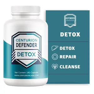 Centurion Defender Detox, Liver Cleanse Detox & Repair Supplement with Phosphatidylcholine, Vitamin B6, Folate, L-Methionine and R-lipoic Acid, 180 Caps