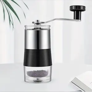 Mini Manual Coffee Grinder Convenient Stainless Steel Ceramic Core Coffee Bean Grinder Visual Coffee Machine Hand Coffee Grinder
