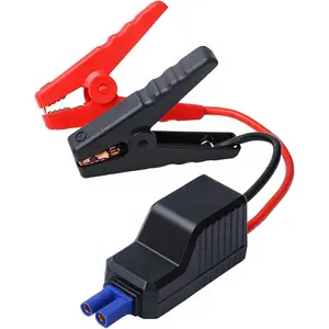 Smart Jump Starter Clamps,  10AWG EC5 Heavy Duty Replacement Alligator Clips for 12V Portable Car Battery Booster, Universal for SUV/Truck/RV (LED + Beep Alert)