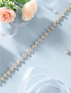 1pc Bridal Wedding Belt With Rhinestones, Perfect For Wedding Ceremony Elegant Halloween