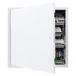 Summervibes VEVOR Access Panel for Drywall Ceiling, 16x 16 Inch Plumbing Access Panels, Reinforced Access Door, Heavy-Duty Steel Wall Hole Cover, Easy Install Removable Hinged Panel for Wiring Cables, Silver
