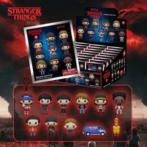 1PC Officially Licensed Stranger Things 3D Series 5 Mystery Blind Bag Bag Clip Keychain Random Eleven Will Mike or Other Characters Gift for Family Friends Keychain Surprise Collectibles