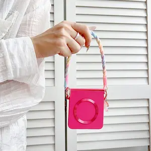 Magnetic Protective Phone Case with Lanyard, Compatible with Samsung Galaxy Zflip7 Zflip6 Zflip5 Z Flip3 4, Stylish PC Material, Lightweight Design